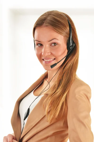 Call center exploitant. klantenondersteuning. helpdesk. — Stockfoto