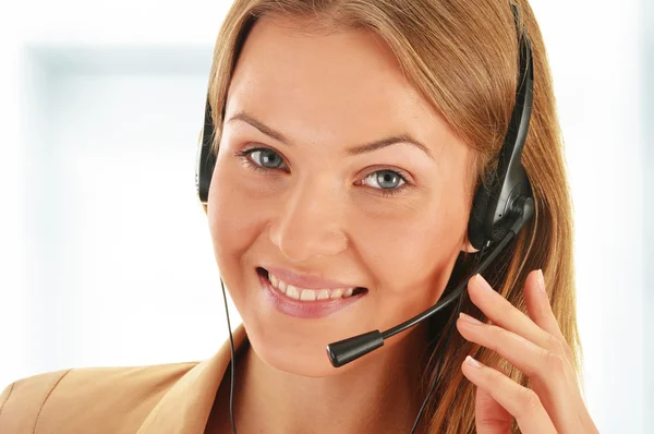 Call center exploitant. klantenondersteuning. helpdesk. — Stockfoto