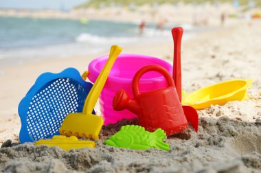 plastik çocuk oyuncakları kum plaj