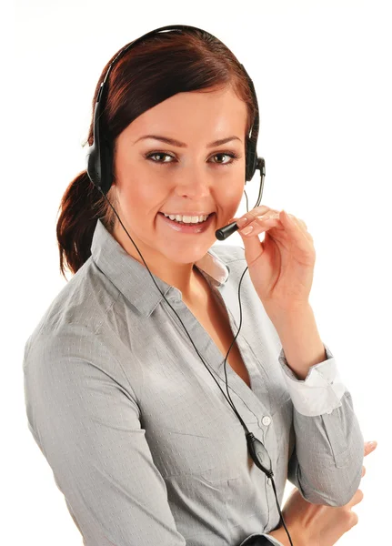 Call center operator. Customer support. Help desk. — Stock Photo, Image