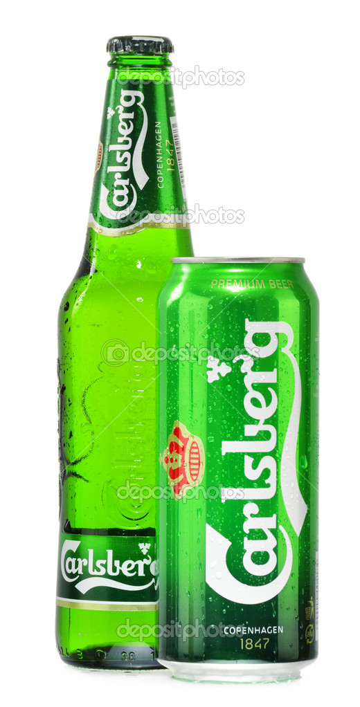 Bottle and can of Carlsberg beer isolated on white Stock Editorial Photo monticello 41158073