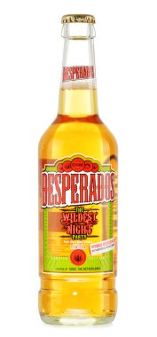 desperados bira üzerine beyaz izole
