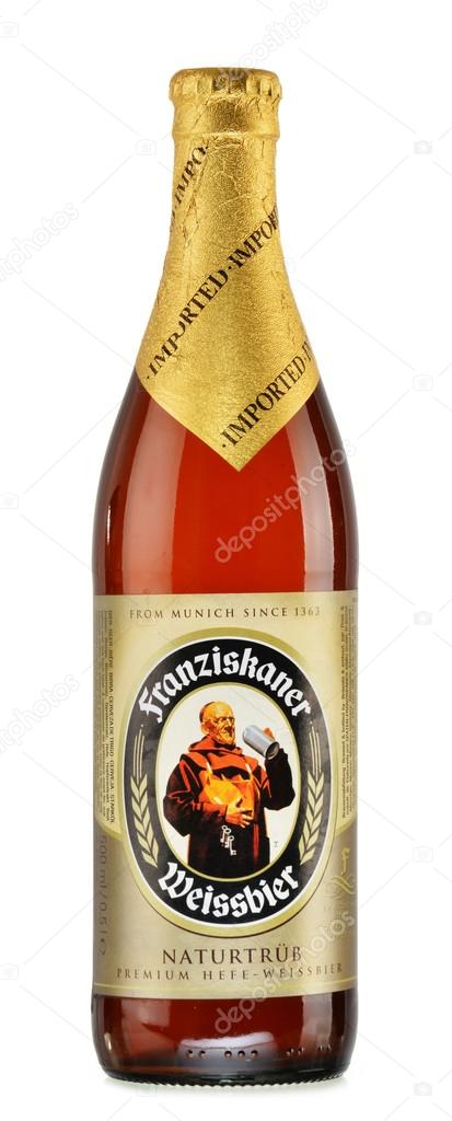 Franziskaner Weissbier is a product of Spaten-Franziskaner-Breau GmbH located in Munich, Bavaria, Germany. The brewery is owned by the Anheuser-Busch InBev.