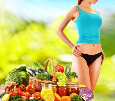 diyet. dengeli beslenme üzerinde ham organik sebze dayalı