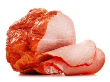 taze domuz üzerinde beyaz izole parçası