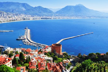 alanya alanya Yarımadası limandan görünümü. Türk Rivierası