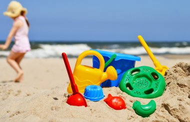 plastik çocuk oyuncakları kum plaj