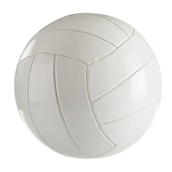 White leather volleyball isolated on a white — Stock Photo, Image