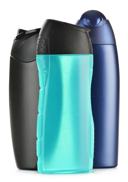 塑胶瓶，用于身体护理和美容产品 — 图库照片
