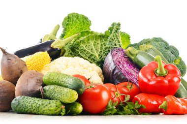 taze ham organik sebze çeşitli ile kompozisyon