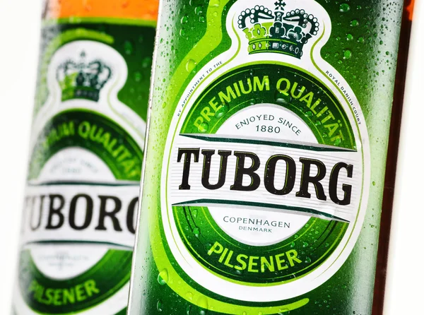Garrafas de cerveja Tuborg — Fotografia de Stock