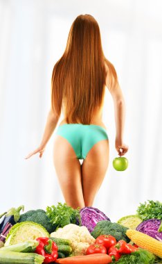 diyet. dengeli beslenme üzerinde ham organik sebze dayalı