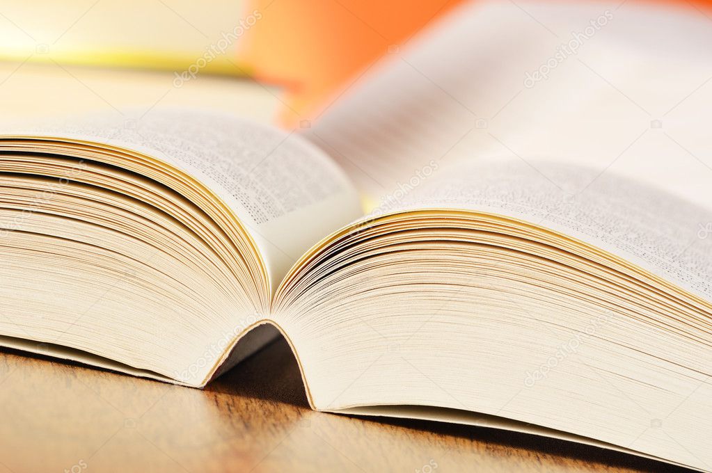 Composition with books on the table