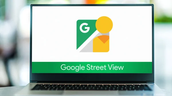 Poznan Pol Jul 2021 Laptop Mit Logo Von Google Street — Stockfoto