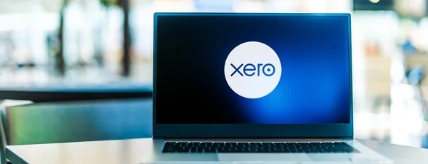 Poznan Pol September 2020 Laptop Computer Mit Logo Von Xero — Stockfoto