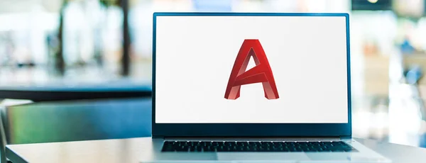 Poznan Pol Sep 2020 Laptopcomputer Met Het Logo Van Autocad — Stockfoto