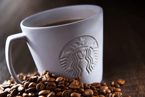 Poznan Pol Oct 2021 Cup Starbucks Name Coffee Company Coffeehouse — 图库照片