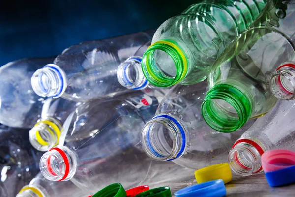 Garrafas Bebidas Carbonatadas Vazias Resíduos Plásticos — Fotografia de Stock