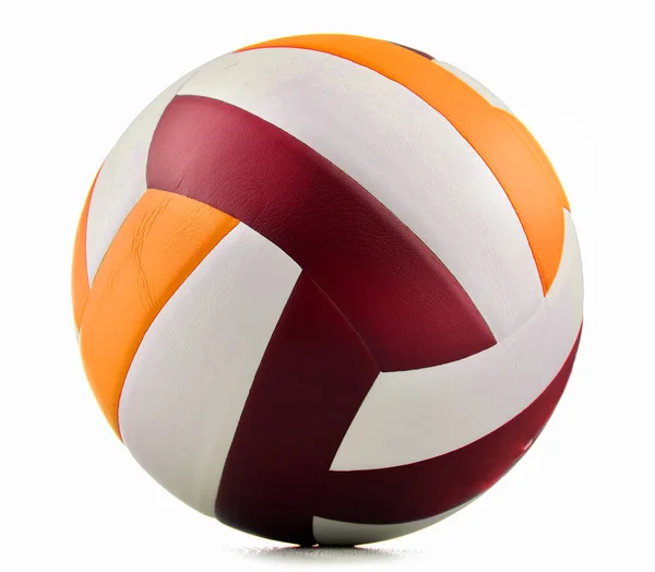 Leather Volleyball Isolated White Background — Stock Photo, Image