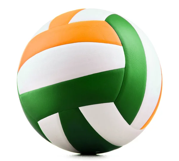 Leather Volleyball Isolated White Background — Stock Photo, Image