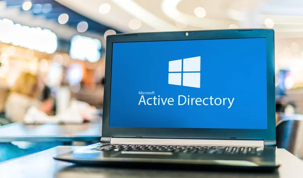 Poznan Pol Jul 2020 Laptop Mit Logo Von Active Directory — Stockfoto