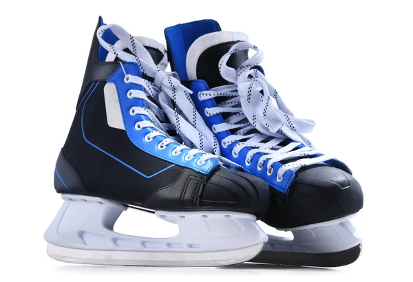 Ein Paar Eishockeyschuhe Isoliert Auf Weißem Hintergrund — Stockfoto