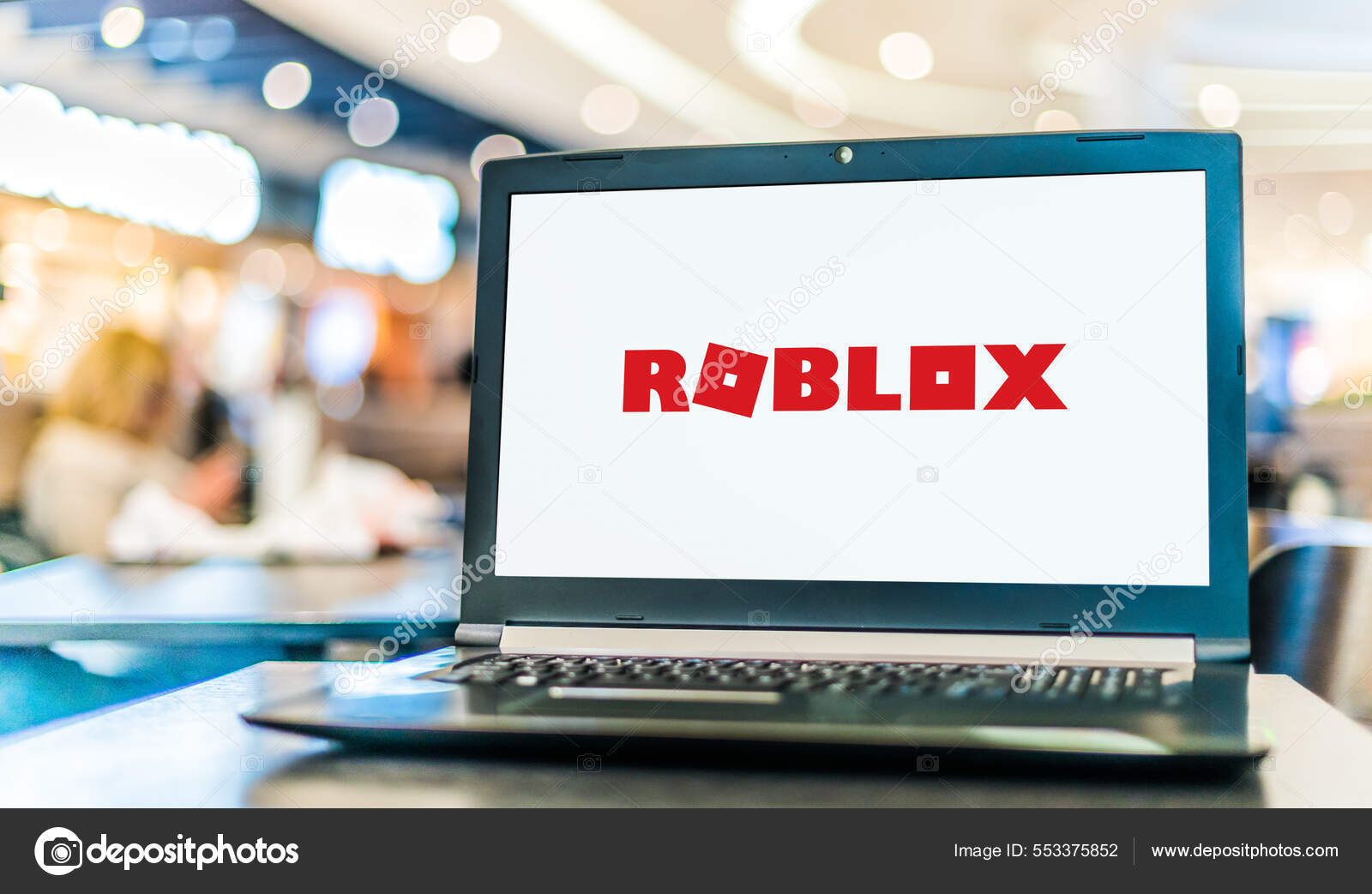 Roblox is an online game platform and game creation system. It allows users  to program games and play games created by other users. Stock Photo