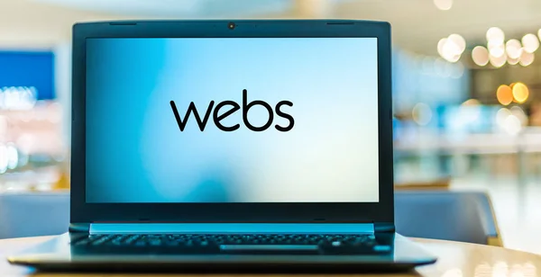 Poznan Pol Jan 2021 Laptop Mit Logo Von Webs Ehemals — Stockfoto