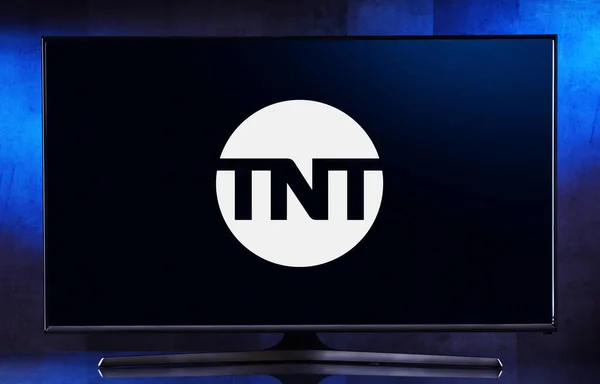 Poznan Pol März 2022 Flachbildfernseher Mit Logo Von Tnt Einem — Stockfoto