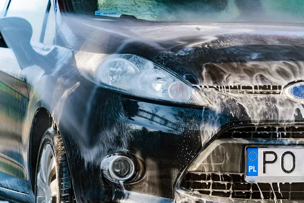 Vehicle Coin Operated Self Service Car Wash — Stock Photo, Image