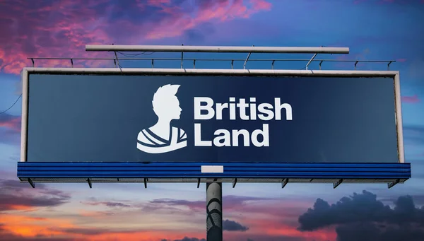 Poznan Pol Maj 2022 Reklama Billboard Logo British Land Company — Zdjęcie stockowe