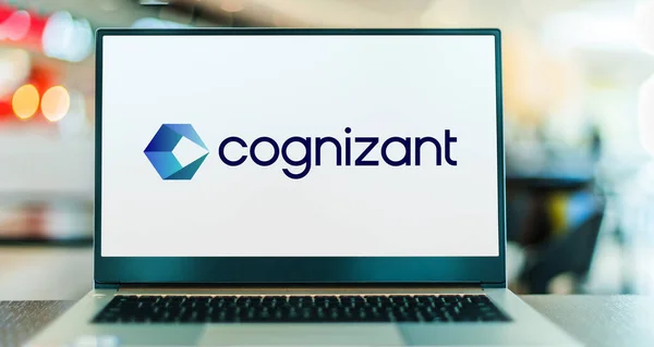 Poznan Pol Apr 2022 Laptop Computer Displaying Logo Cognizant Multinational — Stock Photo, Image