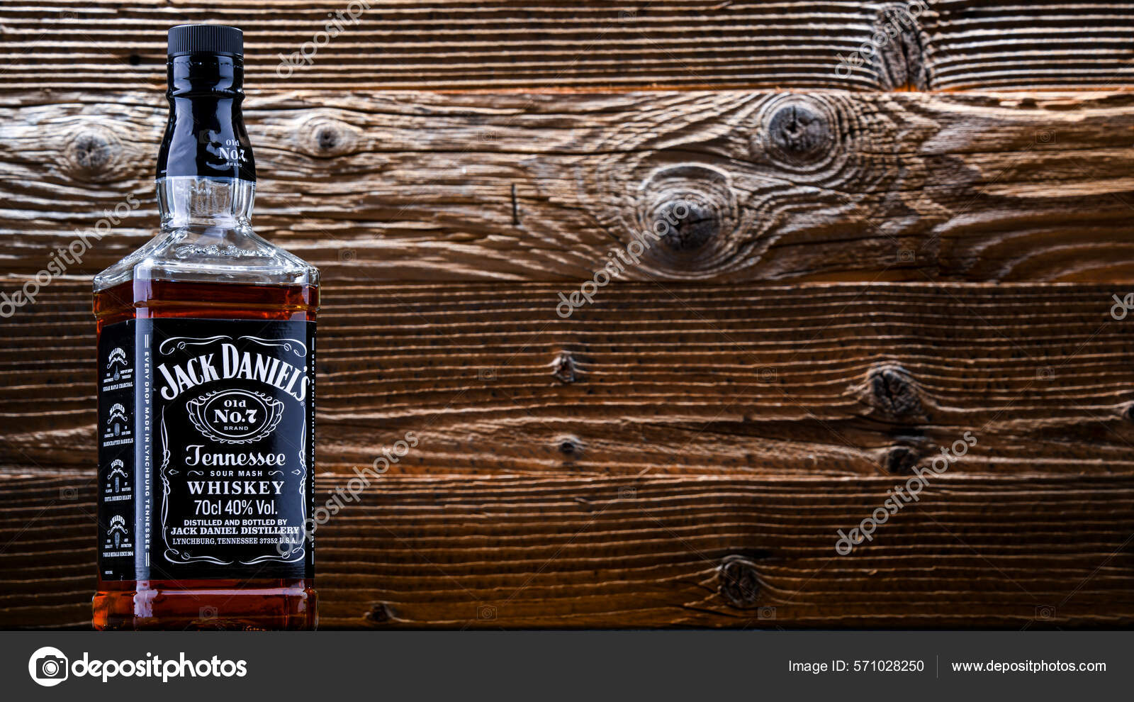 Poznan Pol Apr 2022 Flaska Jack Daniels Ett Märke Den