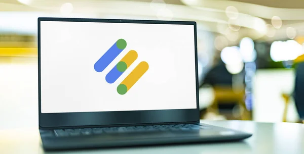 Познан Пол Июня 2022 Года Ноутбук Логотипом Google Manager Платформы — стоковое фото
