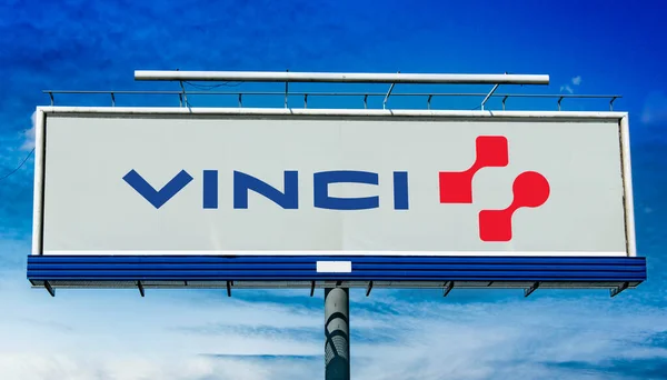 Poznan Pol Mayo 2022 Cartelera Publicitaria Que Muestra Logotipo Vinci — Foto de Stock