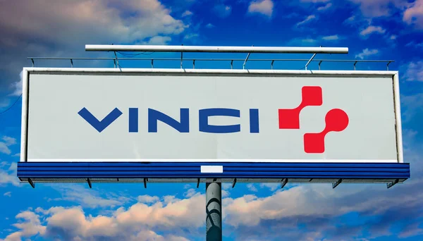 Poznan Pol Mayo 2022 Cartelera Publicitaria Que Muestra Logotipo Vinci — Foto de Stock