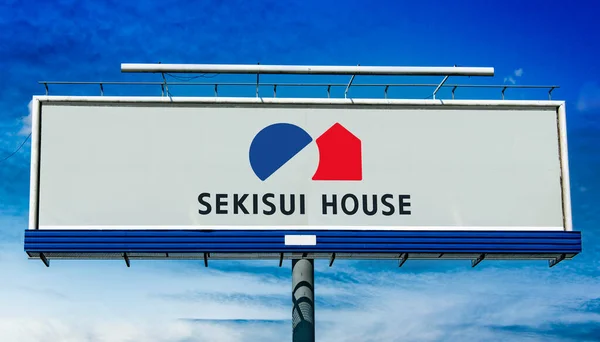 Poznan Pol May 2022 Advertisement Billboard Displaying Logo Sekisui House — Foto de Stock