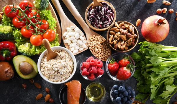 Cholesterol Lowering Food Products Diet Increasing Levels High Density Lipoprotein — Foto Stock