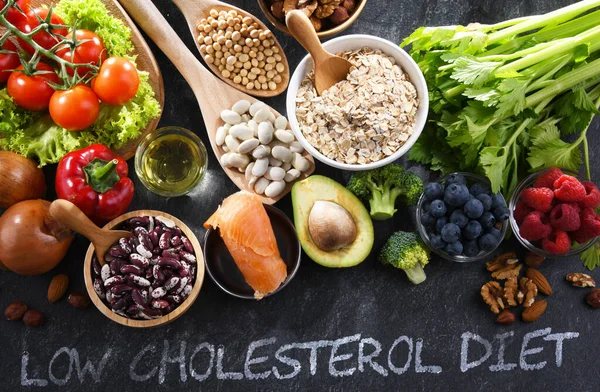 Cholesterol Lowering Food Products Diet Increasing Levels High Density Lipoprotein — Stockfoto