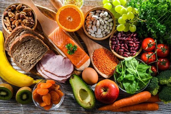 Für Die Schwangerschaft Empfohlene Nahrungsmittel Gesunde Ernährung — Stockfoto