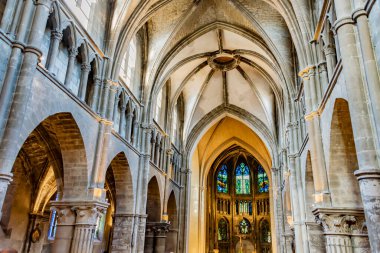 REIMS, FRANCE - AUG 6, 2022: Interior of St. James Church in Reims, France