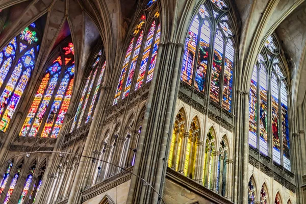 Metz France Aug 2022 Interior Cathedral Saint Stephen Metz France —  Fotos de Stock