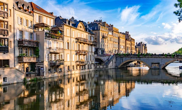 Metz France Aug 2022 Old Town Architecture Metz Moselle River — 스톡 사진