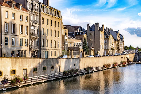 Metz France Aug 2022 Стара Архітектура Міста Мец Річці Мозель — стокове фото