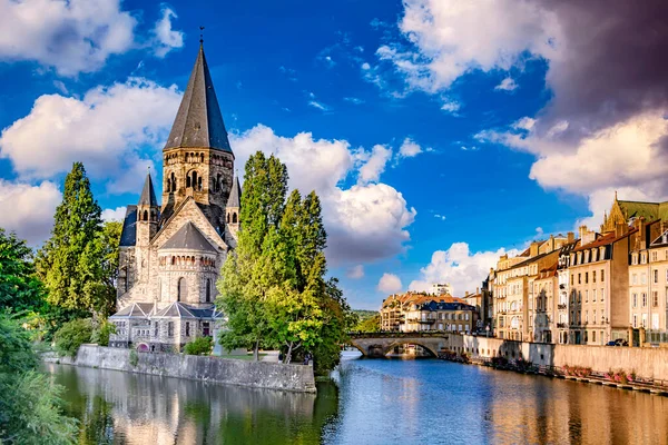 Old Town Architecture Metz Moselle River France — Fotografia de Stock
