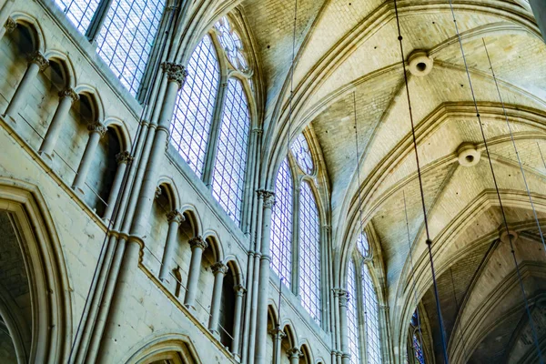 REIMS, FRANCE - AUG 6, 2022: Interior of the Cathedral of Our Lady of Reims, France