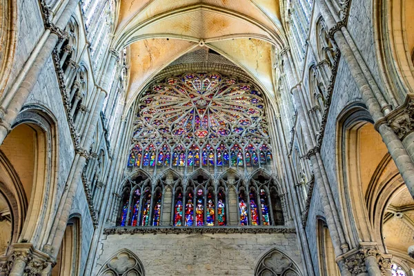 Amiens France Aug 2022 Interior Cathedral Basilica Our Lady Amiens —  Fotos de Stock