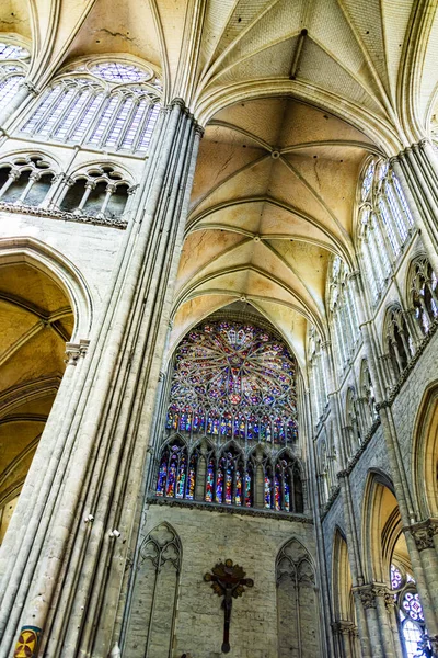 Amiens France Aug 2022 Interior Cathedral Basilica Our Lady Amiens — Zdjęcie stockowe