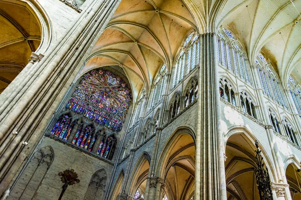 Amiens France Aug 2022 Interior Cathedral Basilica Our Lady Amiens — Zdjęcie stockowe