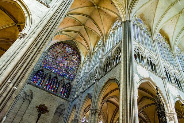 Amiens France Aug 2022 Interior Cathedral Basilica Our Lady Amiens — Fotografia de Stock